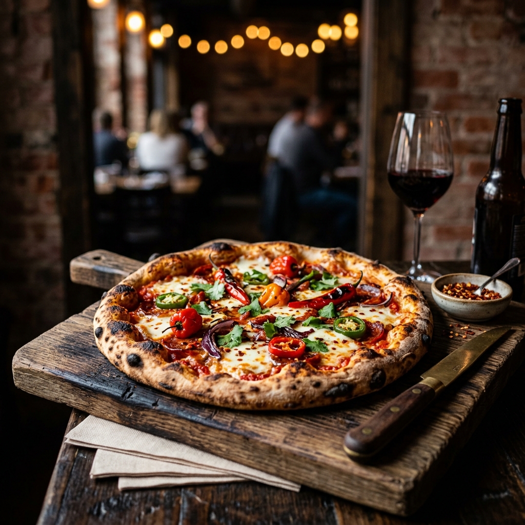 Firecracker Beef & Chicken Pizza